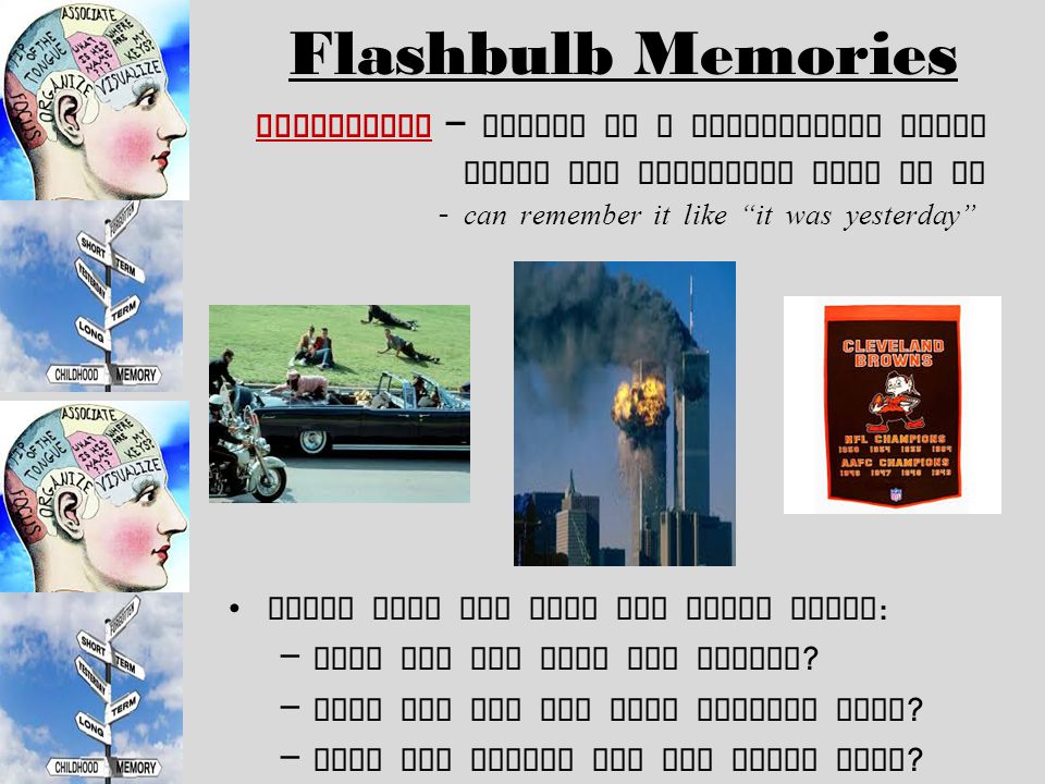 Concept of flashbulb memory explanation and examples